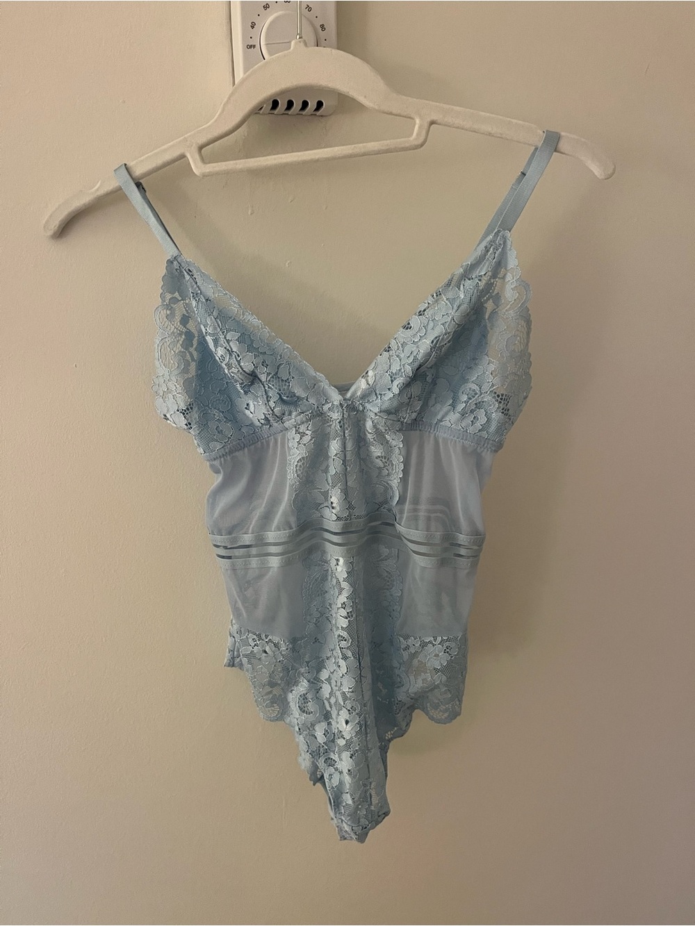 Light Blue Lace Bodysuit